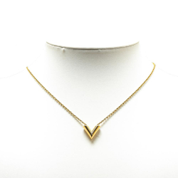 Louis Vuitton B Louis Vuitton Gold Gold Plated Metal Essential V Necklace Italy