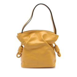 Loewe B LOEWE Yellow Mustard Calf Leather Flamenco Knot Tote Spain