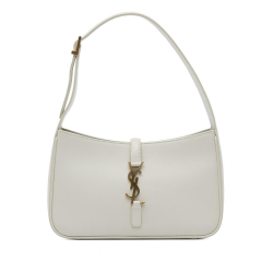 Saint Laurent AB Saint Laurent White Calf Leather Le 5 a 7 Bag Italy