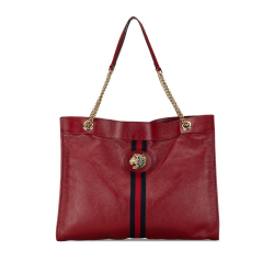 Gucci B Gucci Red Calf Leather Large Rajah Tote Bag Italy