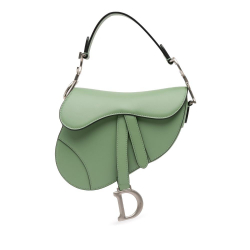 Christian Dior AB Dior Green Light Green Calf Leather Mini Saddle Bag Italy