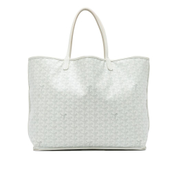 Goyard B Goyard White Coated Canvas Fabric Goyardine Reversible Anjou GM France