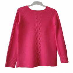 Gerard Darel Hübscher fuchsiafarbener Pullover aus 100% Merinowolle von der Marke Gérard Darel