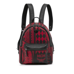 MCM B MCM Red Calf Leather Baroque Stark Backpack Korea, South