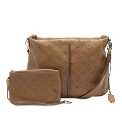 Louis Vuitton AB Louis Vuitton Brown Caramel Calf Leather Monogram Mahina Selene PM France