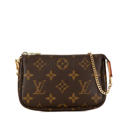 Louis Vuitton AB Louis Vuitton Brown Monogram Canvas Canvas Monogram Mini Pochette Accessoires France