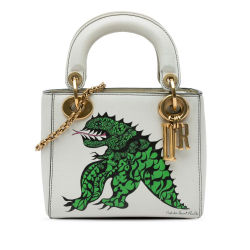 Christian Dior B Dior White Calf Leather Limited Edition Niki De Saint Phalle Mini skin Dragon Lady Dior Italy