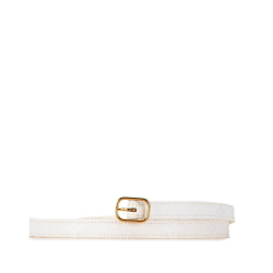 Louis Vuitton AB Louis Vuitton White Ivory Canvas Fabric Flowergram Ardillon Belt France