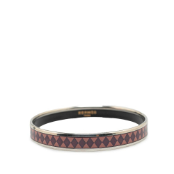 Hermès AB Hermès Pink with Multi Enamel Metal Narrow Printed Bangle 65 Austria