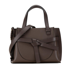 Loewe B LOEWE Brown Taupe Calf Leather Mini Gate Top Handle Satchel Spain