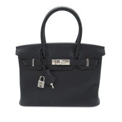 Hermès AB Hermès Black Calf Leather Togo Birkin Retourne 30 France