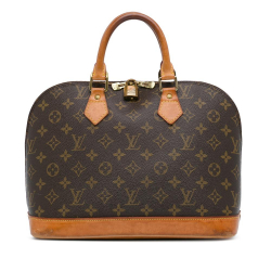 Louis Vuitton B Louis Vuitton Brown Monogram Canvas Canvas Monogram Alma PM France