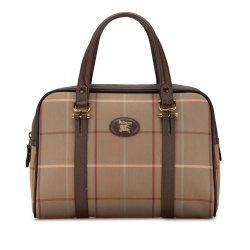 Burberry B Burberry Brown Canvas Fabric Vintage Check Handbag United Kingdom