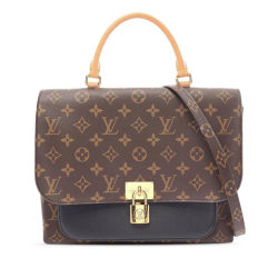 Louis Vuitton B Louis Vuitton Brown with Black Monogram Canvas Canvas Monogram Marignan France