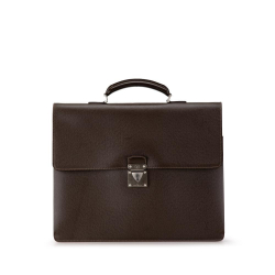 Louis Vuitton B Louis Vuitton Brown Dark Brown Taiga Leather Leather Taiga Robusto 1 Briefcase France