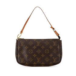 Louis Vuitton B Louis Vuitton Brown Monogram Canvas Canvas Monogram Pochette Accessoires Spain