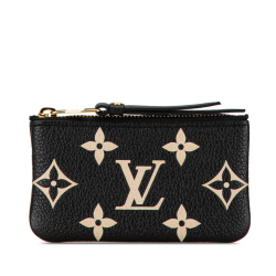 Louis Vuitton AB Louis Vuitton Black Monogram Empreinte Leather Bicolor Giant Coin Pouch France