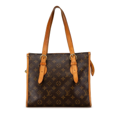 Louis Vuitton B Louis Vuitton Brown Monogram Canvas Canvas Monogram Popincourt Haut France