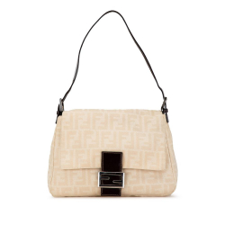 Fendi B Fendi Brown Light Beige Canvas Fabric Zucca Mamma Forever Italy