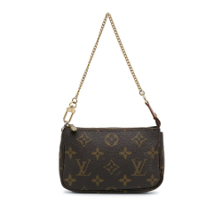 Louis Vuitton B Louis Vuitton Brown Monogram Canvas Canvas Monogram Mini Pochette Accessoires France