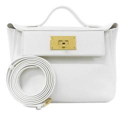 Hermès AB Hermès White Off White Calf Leather Evercolor Swift 24/24 21 France