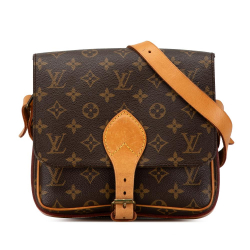 Louis Vuitton B Louis Vuitton Brown Monogram Canvas Canvas Monogram Cartouchiere MM France