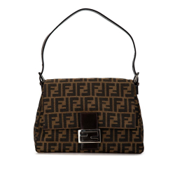 Fendi B Fendi Brown Canvas Fabric Zucca Mamma Forever Italy