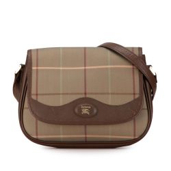 Burberry B Burberry Brown Canvas Fabric Vintage Check Crossbody United Kingdom