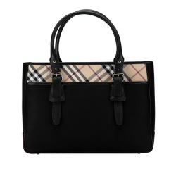 Burberry AB Burberry Black Canvas Fabric Nova Check Handbag United Kingdom