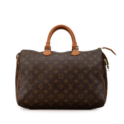 Louis Vuitton B Louis Vuitton Brown Monogram Canvas Canvas Monogram Speedy 35 France