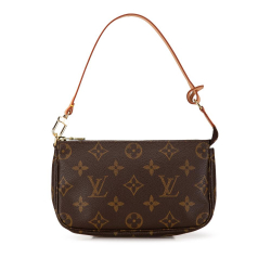 Louis Vuitton B Louis Vuitton Brown Monogram Canvas Canvas Monogram Mini Pochette Accessoires France