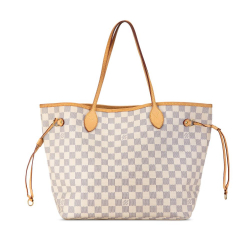 Louis Vuitton B Louis Vuitton White Damier Canvas Canvas Damier Azur Neverfull MM France