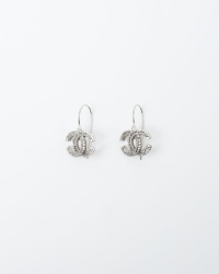 Chanel CC Silver Earrings