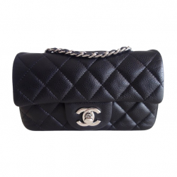 Chanel mini caviar black bag