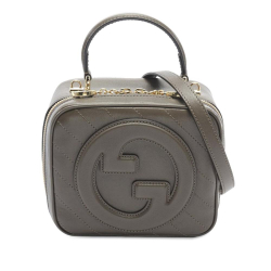 Gucci B Gucci Brown Calf Leather Blondie Top Handle Italy