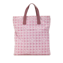 Chanel B Chanel Pink Nylon Fabric New Travel Line Tote Italy