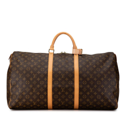 Louis Vuitton B Louis Vuitton Brown Monogram Canvas Canvas Monogram Keepall 60 France