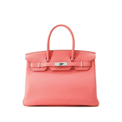 Hermès AB Hermès Pink Calf Leather Clemence Birkin Retourne 30 France