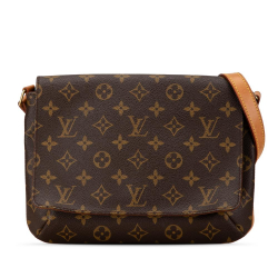 Louis Vuitton AB Louis Vuitton Brown Monogram Canvas Canvas Monogram Musette Tango Long Strap France