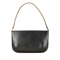 Louis Vuitton B Louis Vuitton Gray Dark Gray Calf Leather Monogram Mat Fowler France