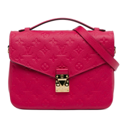 Louis Vuitton AB Louis Vuitton Pink Dark Pink Monogram Empreinte Leather Pochette Metis France