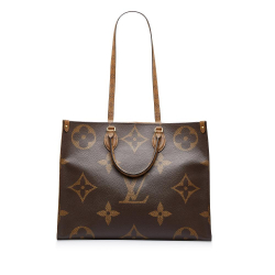 Louis Vuitton AB Louis Vuitton Brown Monogram Canvas Canvas Monogram Reverse Giant OnTheGo GM Italy