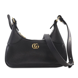 Gucci B Gucci Black Calf Leather Small Aphrodite Satchel Italy