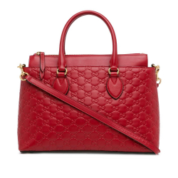 Gucci AB Gucci Red Calf Leather Guccissima Satchel Italy