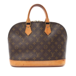 Louis Vuitton B Louis Vuitton Brown Monogram Canvas Canvas Monogram Alma PM France