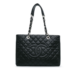 Chanel AB Chanel Black Caviar Leather Leather Caviar Grand Shopping Tote Italy