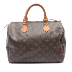 Louis Vuitton B Louis Vuitton Brown Monogram Canvas Canvas Monogram Speedy 30 France