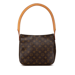 Louis Vuitton B Louis Vuitton Brown Monogram Canvas Canvas Monogram Looping MM France