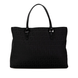 Fendi B Fendi Black Canvas Fabric Small Zucchino Tote Italy