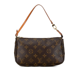 Louis Vuitton B Louis Vuitton Brown Caramel Monogram Canvas Canvas Monogram Pochette Accessoires France